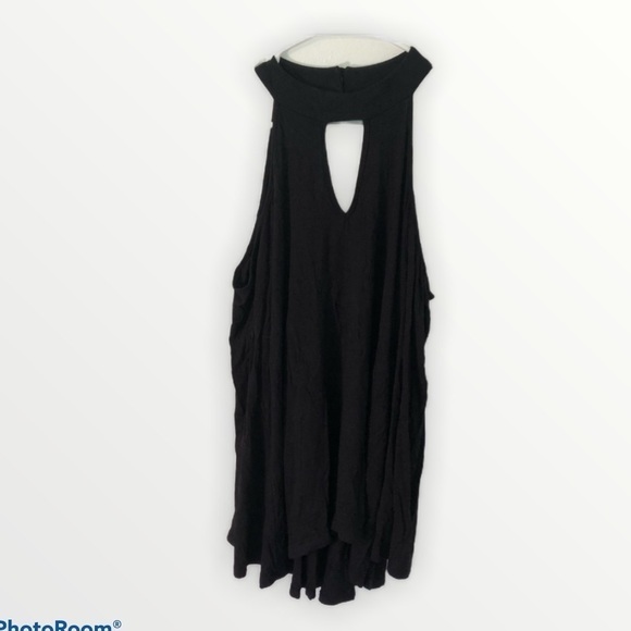 Moa Moa Cold Shoulder Top Black Cut Out Neckline - Picture 1 of 11